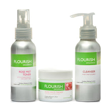 Load image into Gallery viewer, Cleanser, Rose Toner & Rose Face Cream