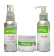 Load image into Gallery viewer, Cleanser, Rose Toner, Moisturizer
